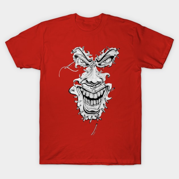 The evil face T-Shirt by Grimspencilart